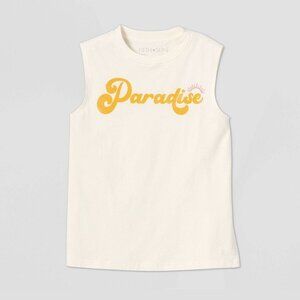 Women's Paradise Graphic Tank Top - Cream XS